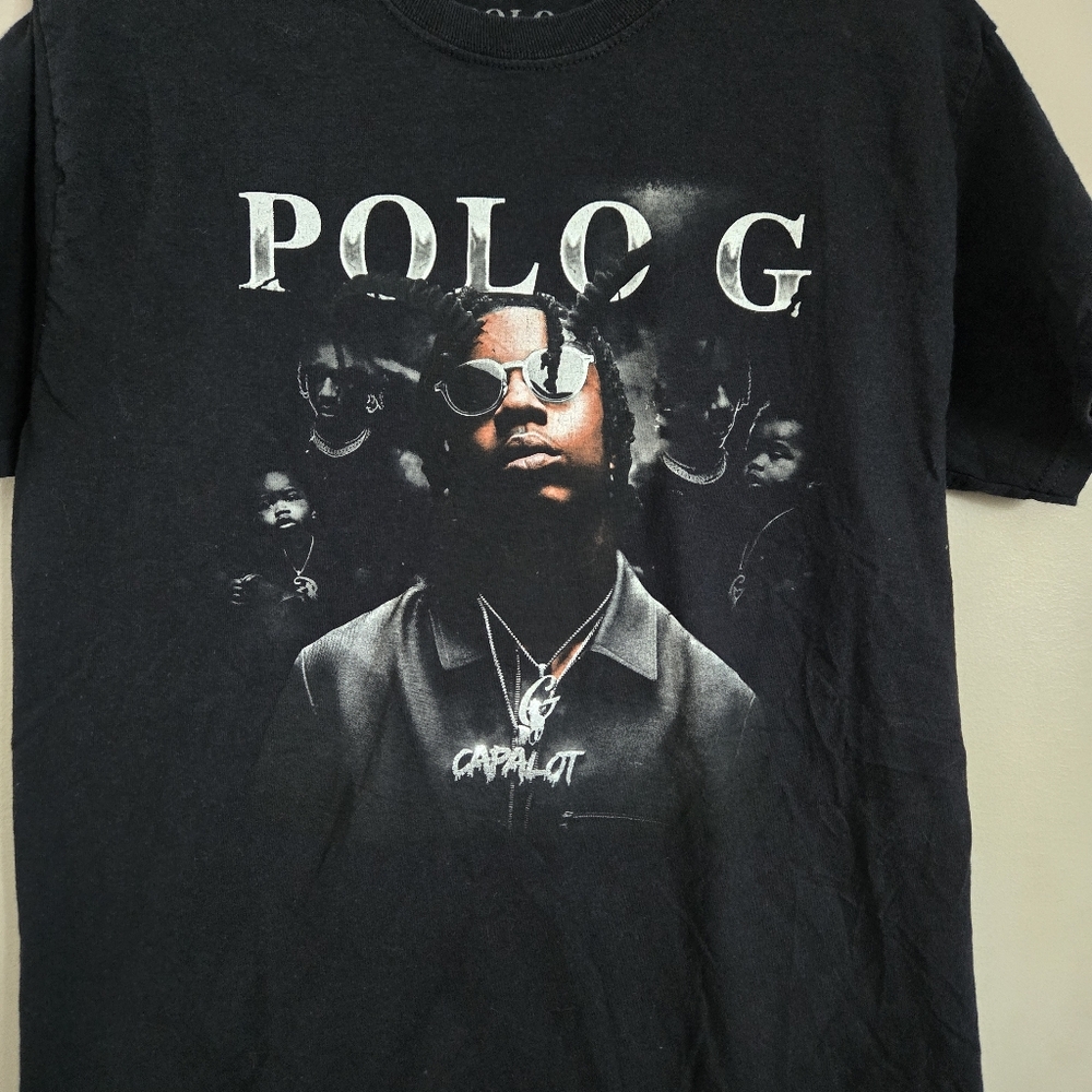 Polo G Rapper Graphic T-Shirt Mens Medium Top Adult Hip Hop - Picture 2 of 3